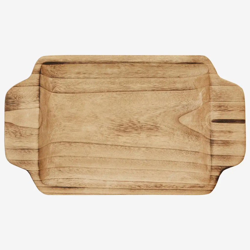 Rechteckiges Holztablett