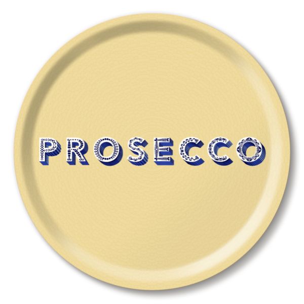 Prosecco / Sahne - Tablett Ø 31cm