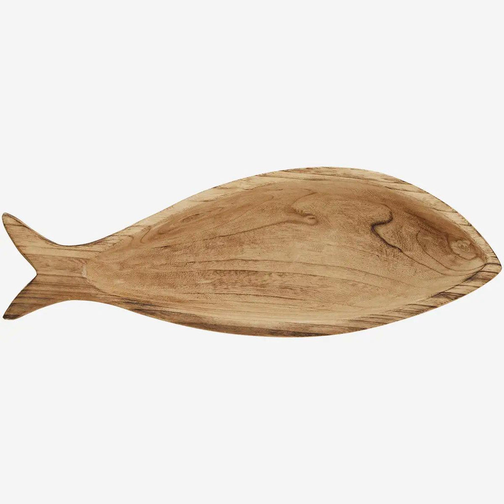 Tiefes Fischtablett aus Holz