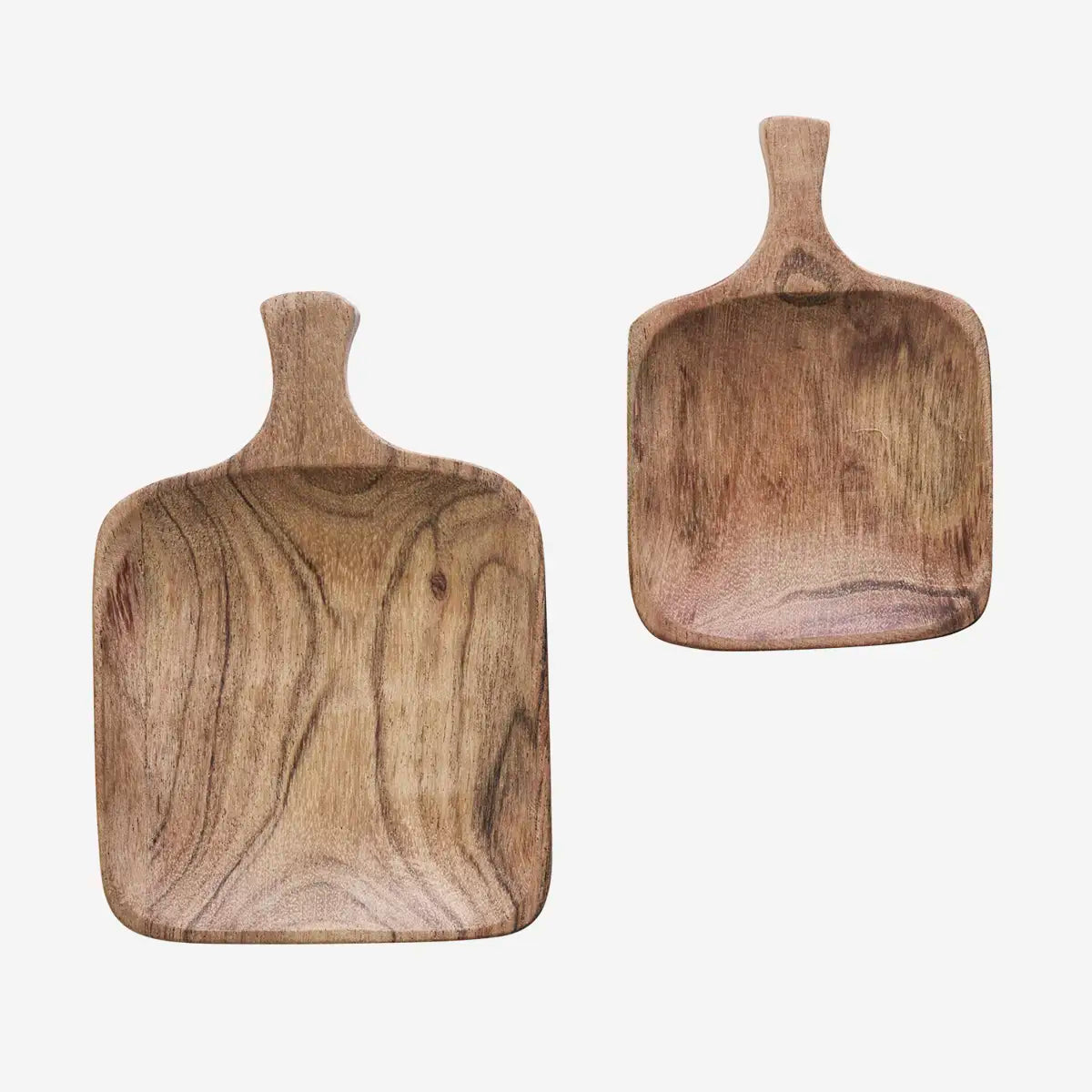 2er-Set kleine Holztabletts