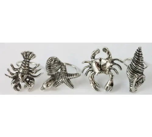 Serviettenringe "Seafood" 4er Set
