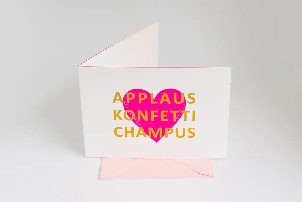 Karte von Rike Applaus Konfetti Champus