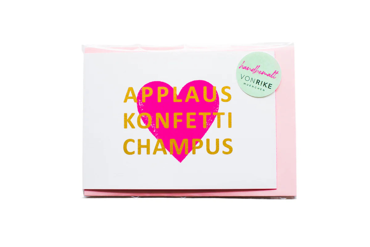 Karte von Rike Applaus Konfetti Champus