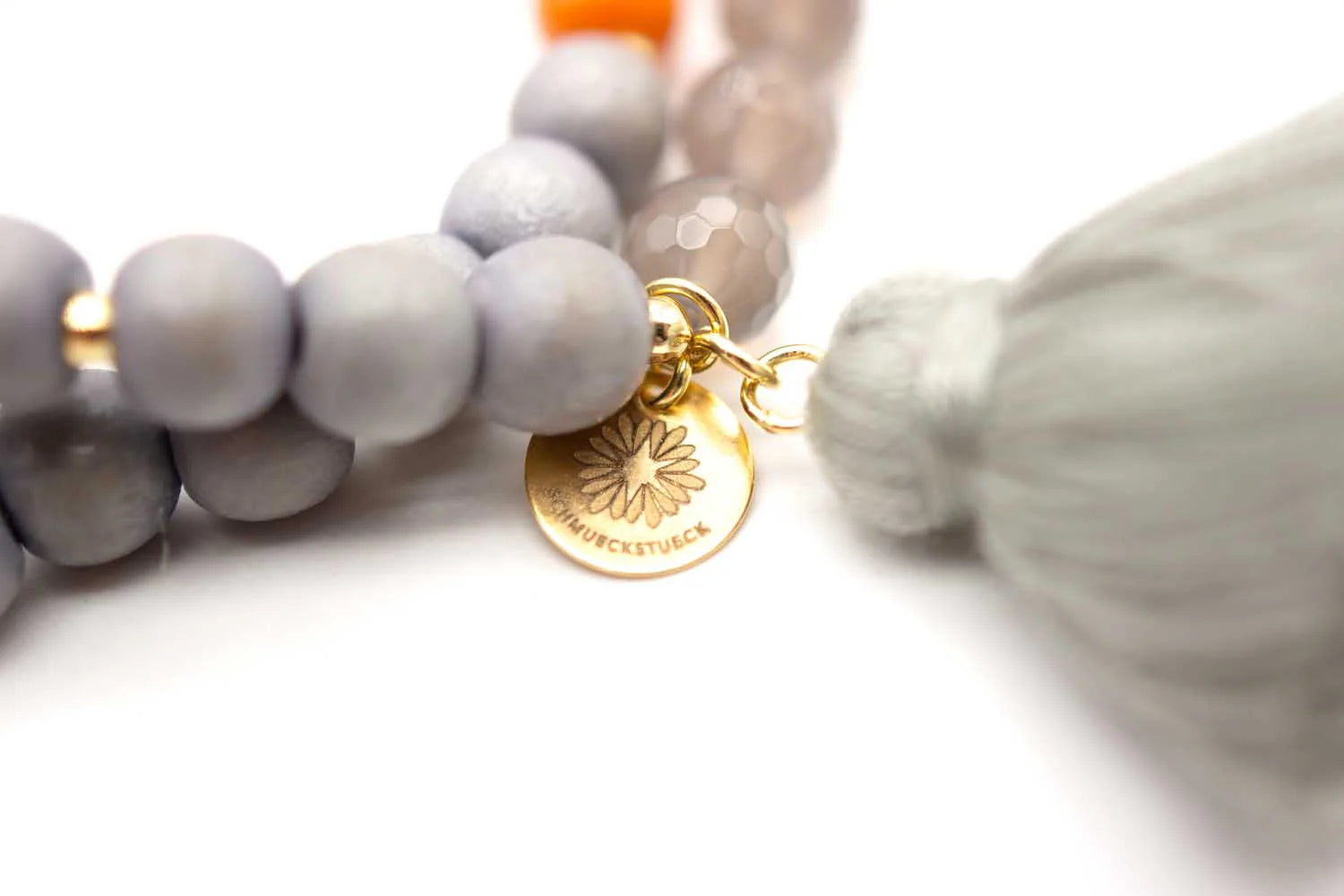 Armband - Mala Twin Grey Berry