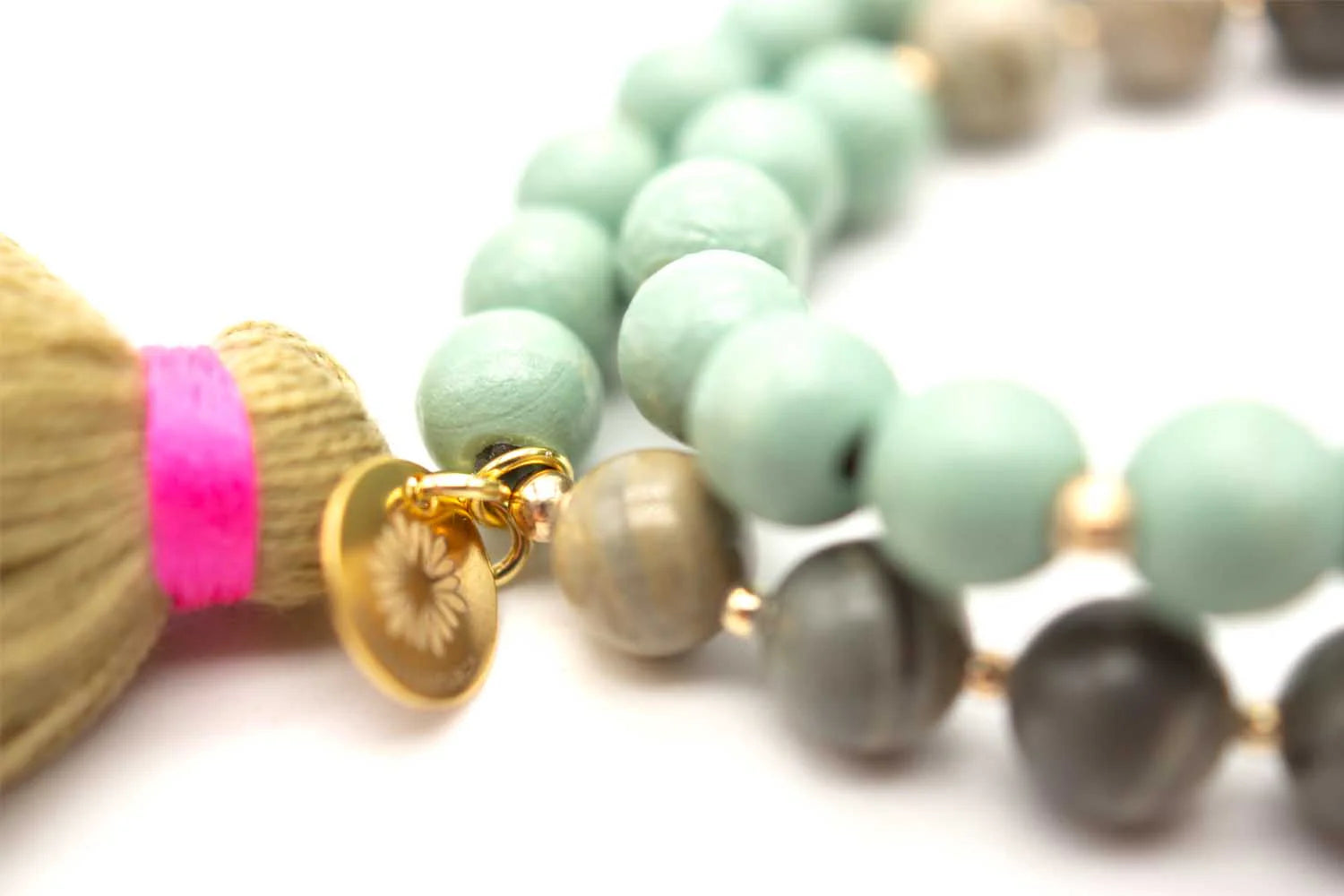 Armband - Mala Twin Soft Green