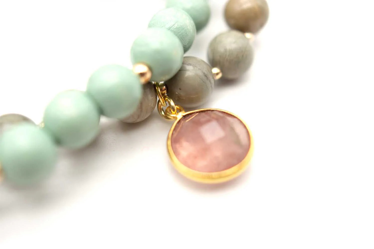 Armband - Mala Twin Soft Green