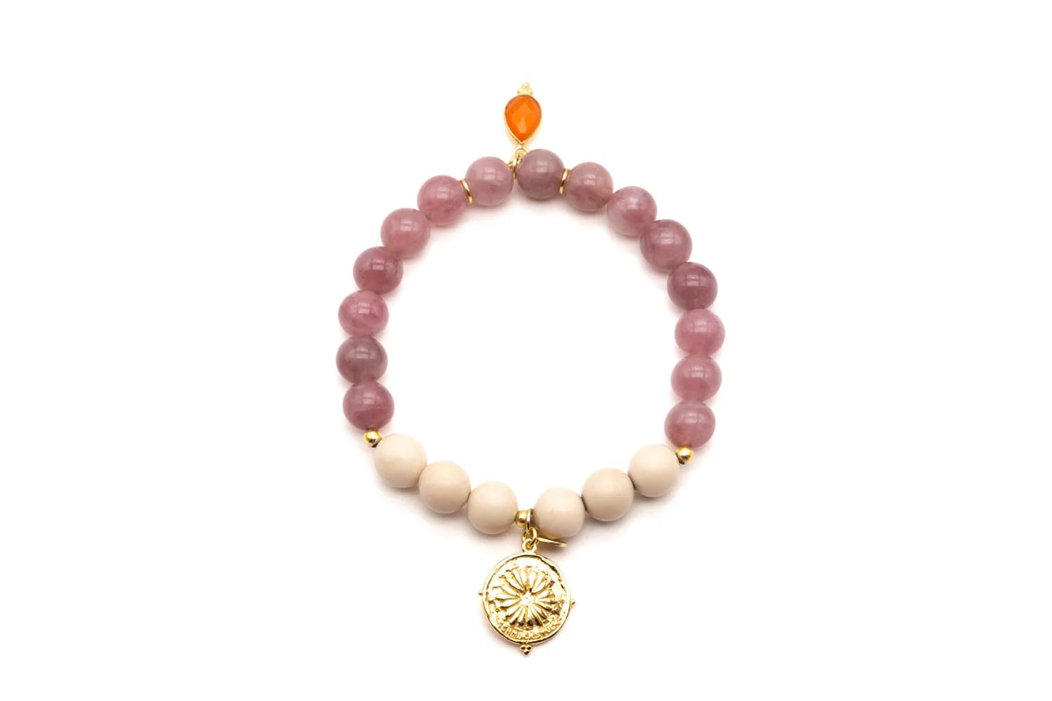 Armband Mala Single Rose Moon