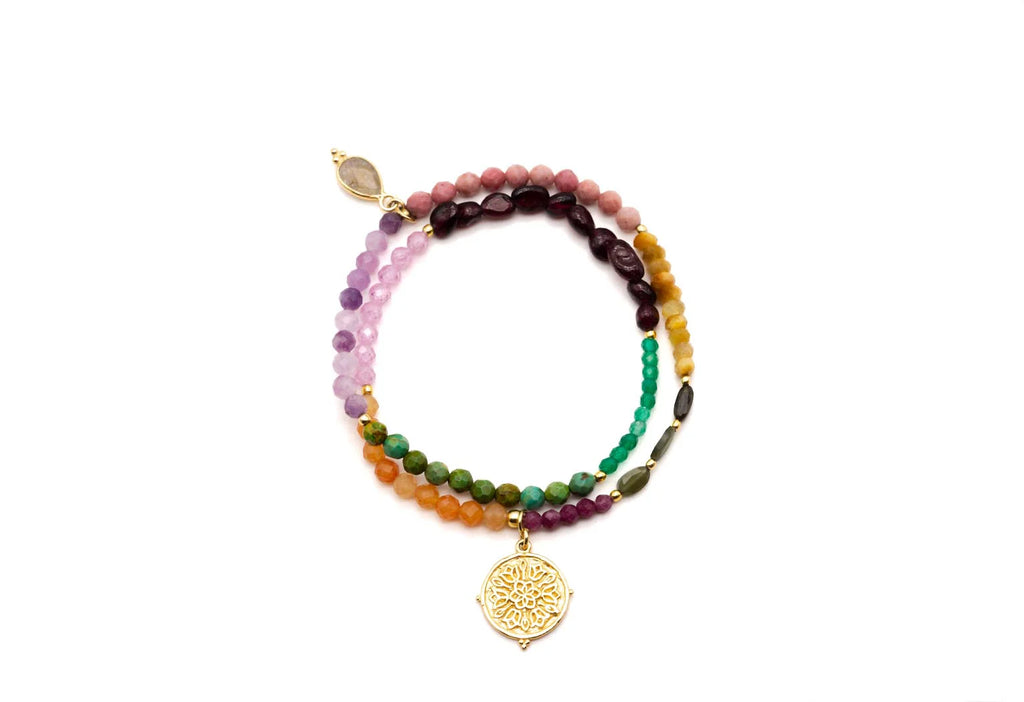 Armband Mala Twin Purple Pash