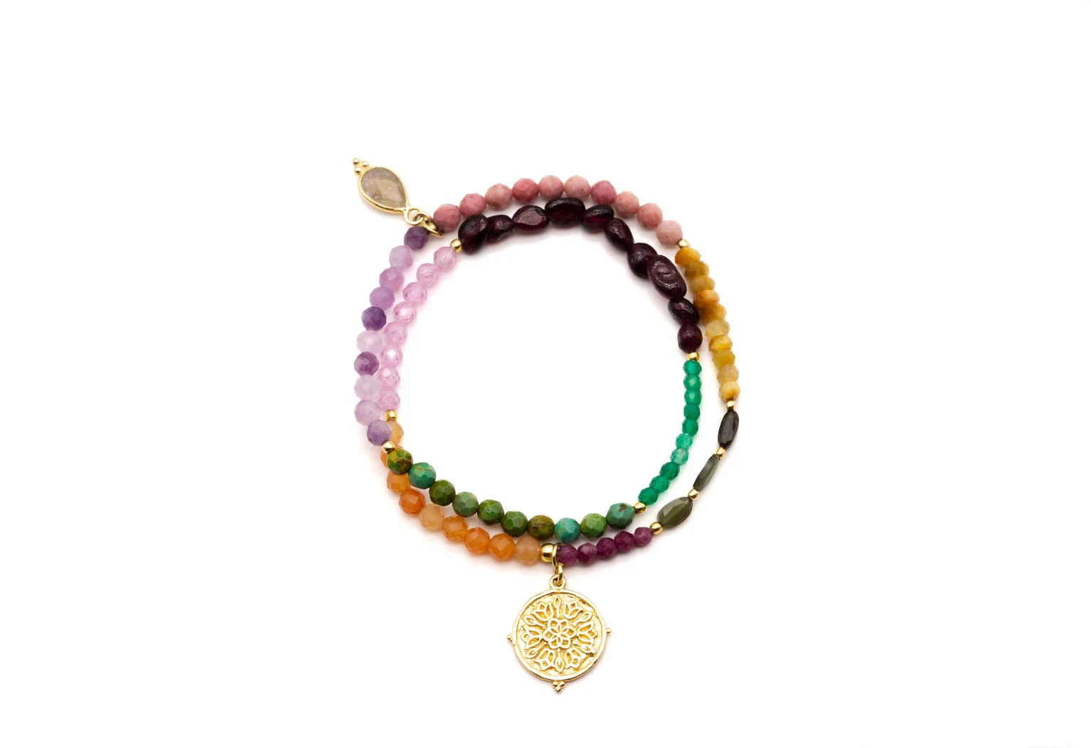 Armband Mala Twin Purple Pash