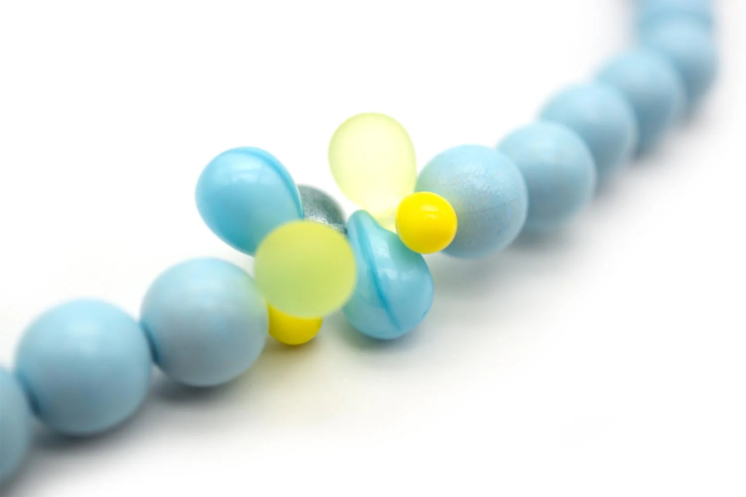 Armband - Mala Triple Sweet Puffer Blue